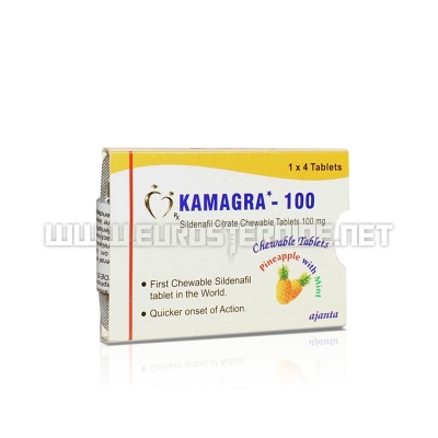 Kamagra Chewable - 100mg/tab. (4tab) - Ajanta Pharma